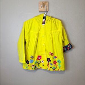 Kids Yellow Floral Raincoat